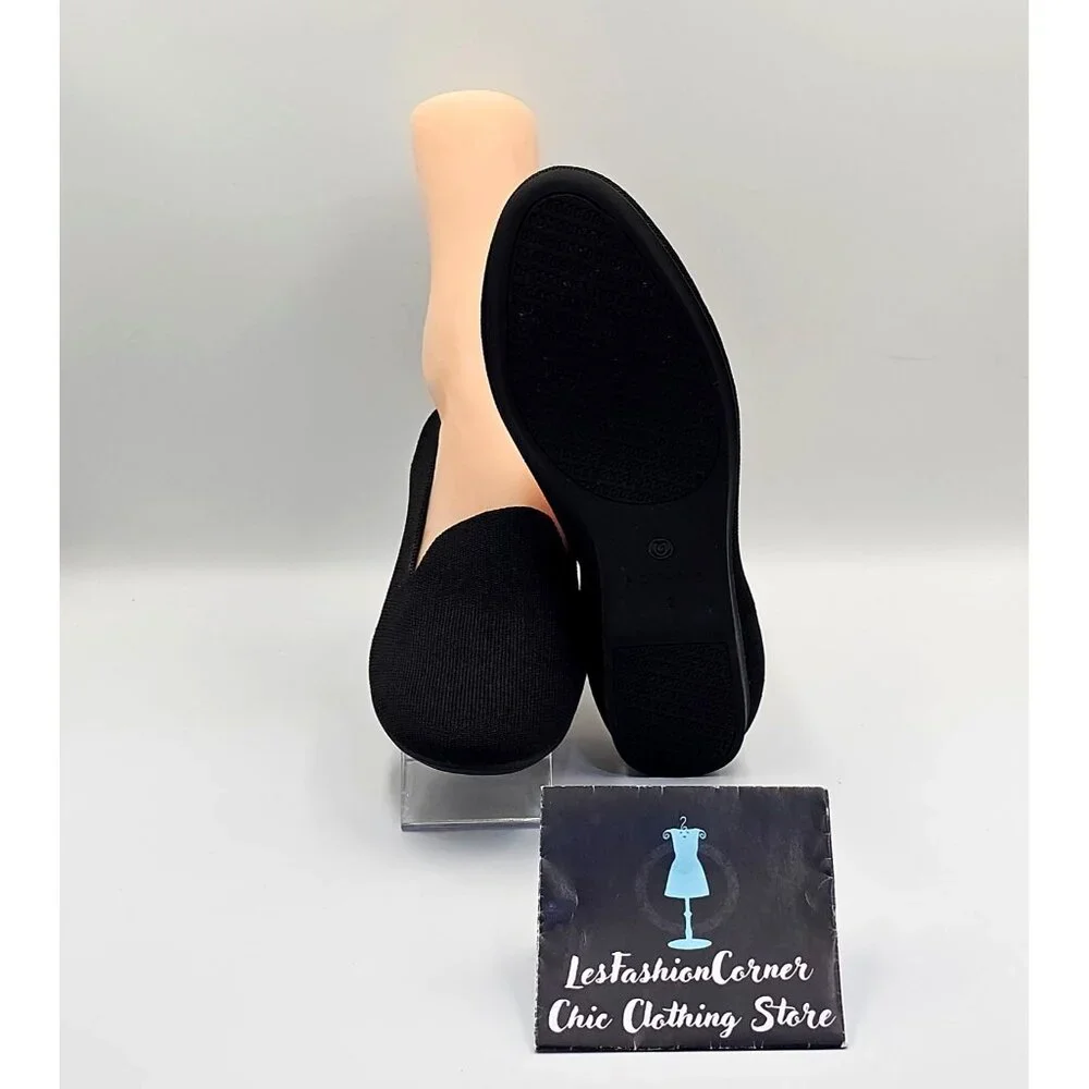 Rothy's Women's Black Knit The Loafer Casual Lightweight Flats Shoes Sz 12 2689 - Picture 4 of 16